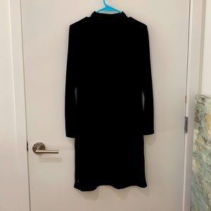 High Collar black dress